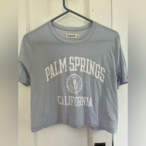 Abercrombie & Fitch Palm Springs Light Blue Crop Top